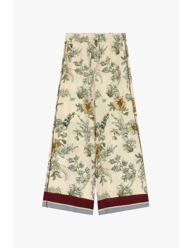 Pantalon palazzo à imprimé floral et bande contrastante Please