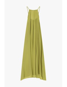 Robe longue et ample à fines bretelles et drapé « Dixie » 2