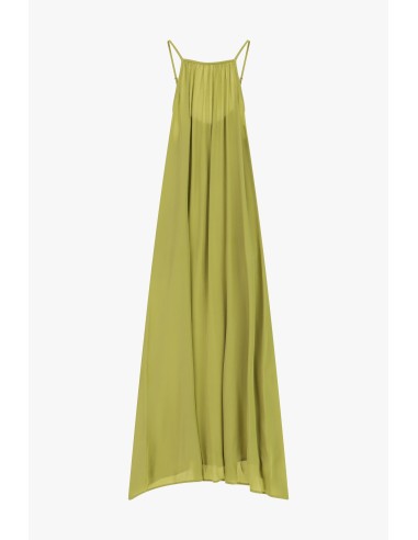 Robe longue et ample à fines bretelles et drapé « Dixie »