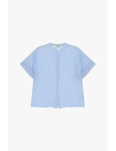 Dixie T-shirt met ronde hals, korte mouwen en knopen 2
