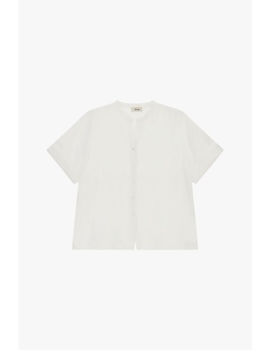 Dixie T-shirt met ronde hals, korte mouwen en knopen