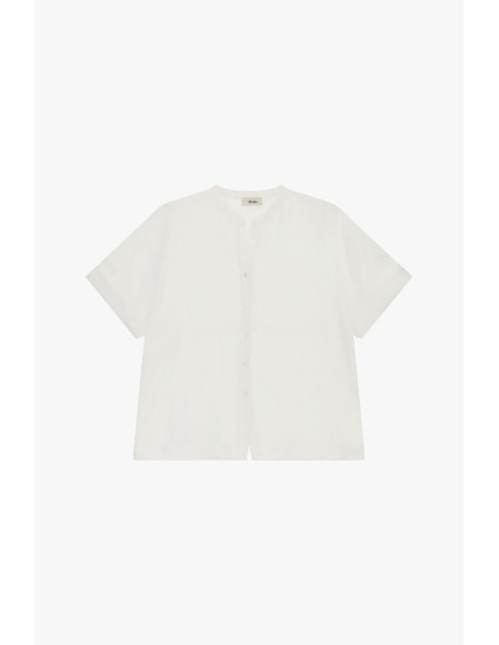 Dixie T-shirt met ronde hals, korte mouwen en knopen