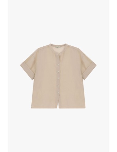 Chemise à col rond et manches courtes avec boutons Dixie