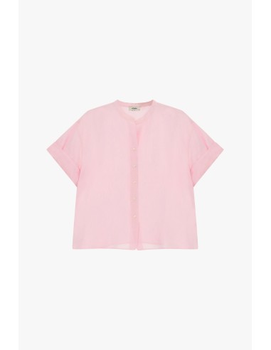Chemise à col rond et manches courtes avec boutons Dixie