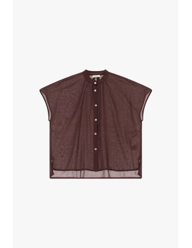 Chemise ample sans manches à boutons apparents Dixie