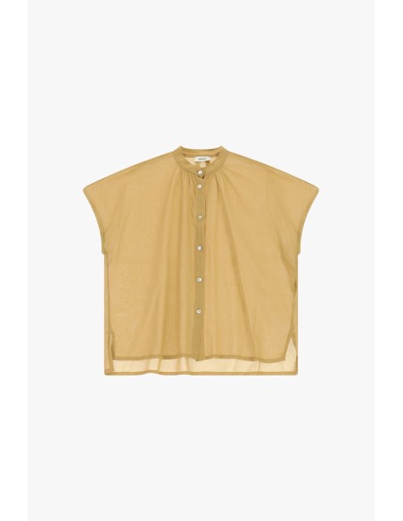 Chemise ample sans manches à boutons apparents Dixie