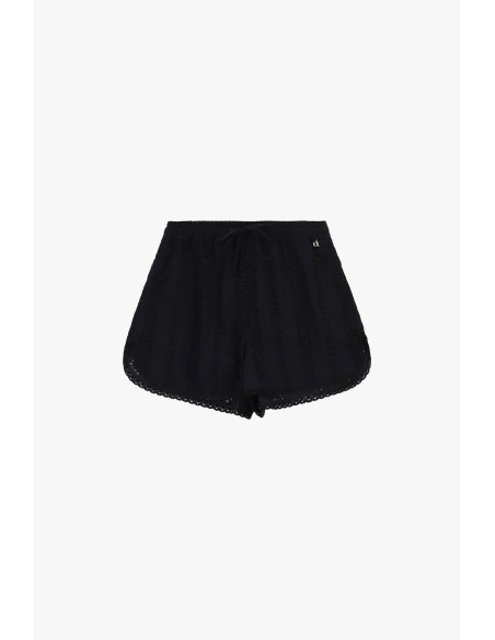 Geperforeerde shorts met geschulpte rand en trekkoord van Dixie