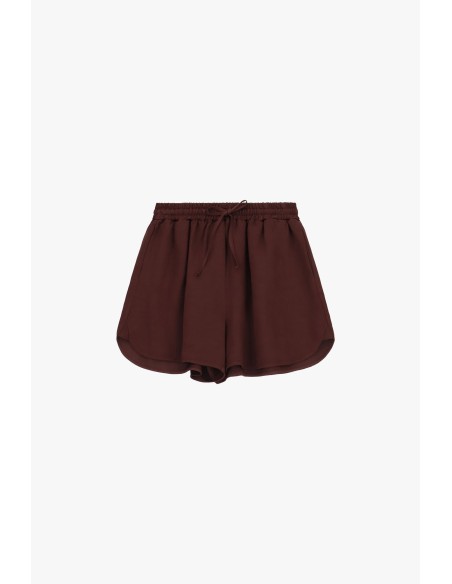 Short coupe classique à bord arrondi et taille élastiquée Dixie