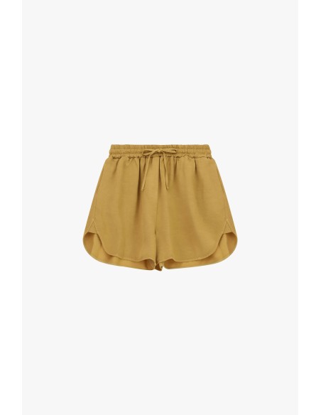Short coupe classique à bord arrondi et taille élastiquée Dixie