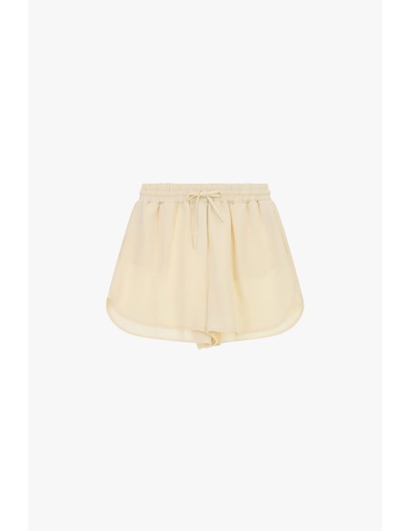 Short coupe classique à bord arrondi et taille élastiquée Dixie