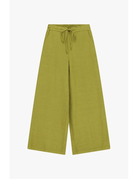 Pantalon palazzo à taille élastique et cordon de serrage Dixie