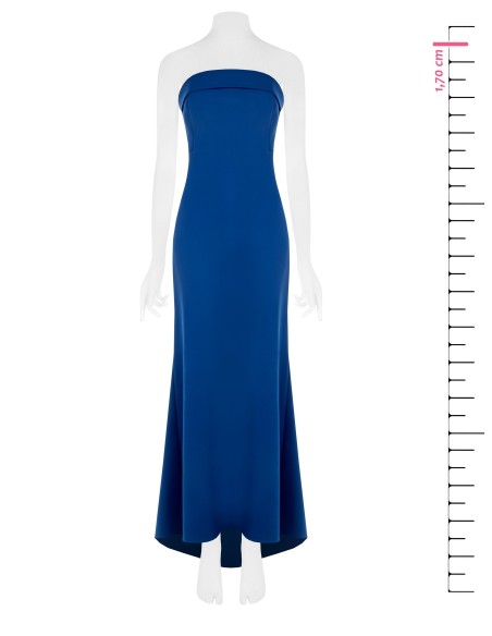 Robe longue évasée et asymétrique à encolure Bardot en crêpe scuba « Rinascimento »