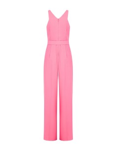 Palazzo-jumpsuit van soepelvallende stof met bijpassende stevige ceintuur en Rinascimento-logoplaatje 2