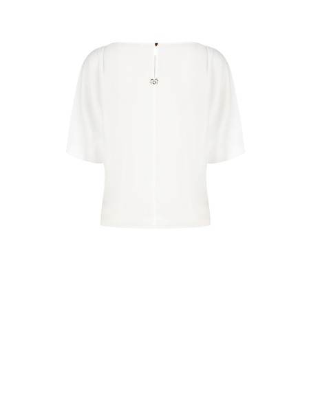 Ruime en soepelvallende blouse van georgette met vleermuismouwen van Rinascimento