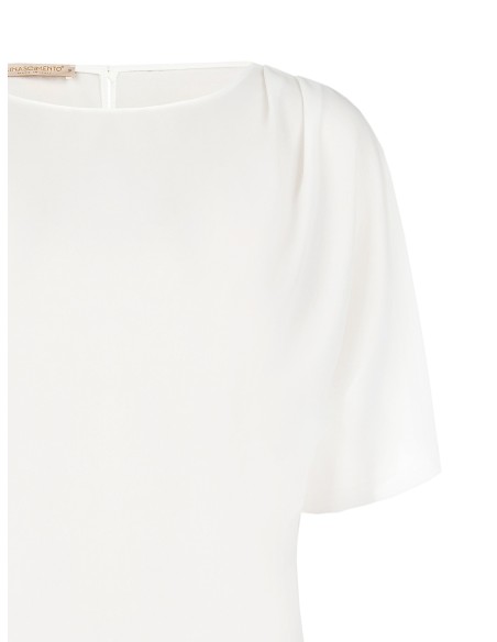 Blouse ample et fluide en georgette à manches chauve-souris « Rinascimento »