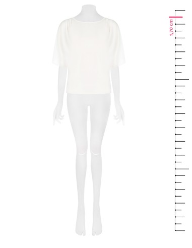 Blouse ample et fluide en georgette à manches chauve-souris « Rinascimento »