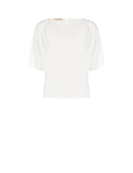 Blouse ample et fluide en georgette à manches chauve-souris « Rinascimento »