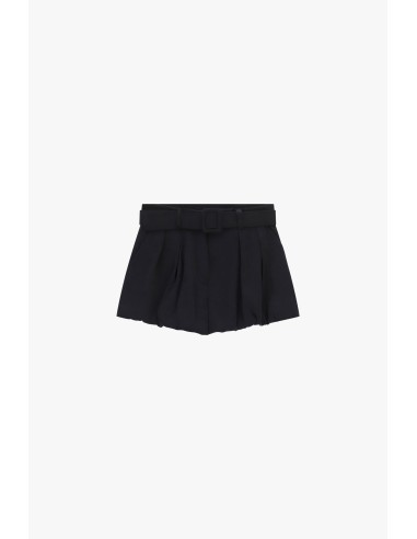Hotpants met plooien en bijpassende riem Dixie