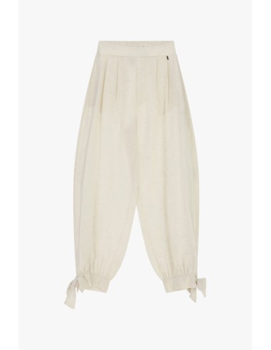 Pantalon palazzo avec bas noué et pinces Dixie