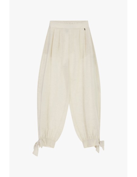Pantalon palazzo avec bas noué et pinces Dixie