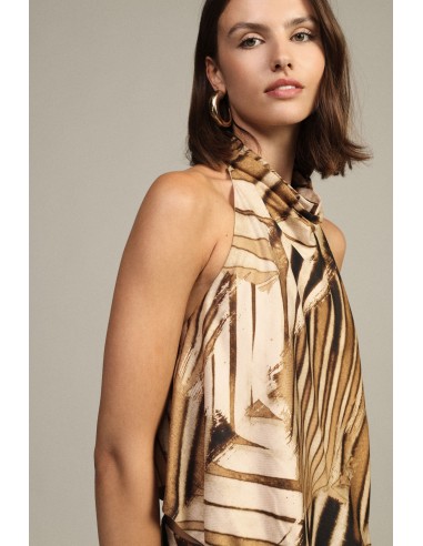 Haltertop met geometrische print Dixie Punta