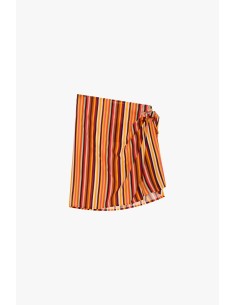 Jupe courte portefeuille à motif rayé Dixie 2