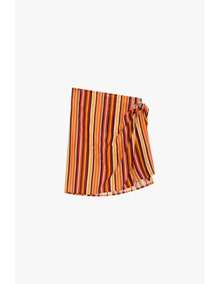 Jupe courte portefeuille à motif rayé Dixie