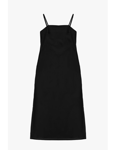 Robe midi à fines bretelles et coupe droite Dixie