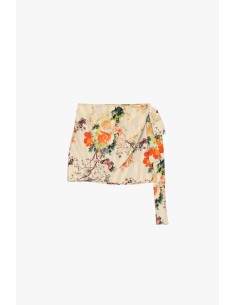 Jupe courte portefeuille à motif floral Dixie