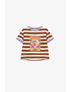 Gestreept T-shirt met California Surf-print Dixie 2