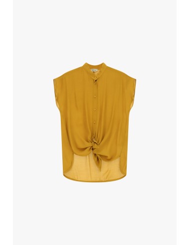 Mouwloze blouse met knoop aan de voorkant Dixie
