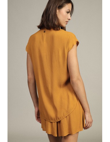 Mouwloze blouse met knoop aan de voorkant Dixie
