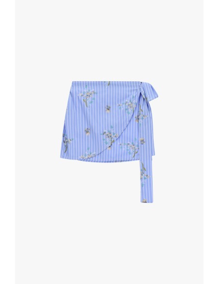 Korte wikkelrok met bloemenprint van Dixie