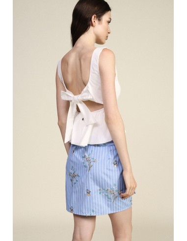 Jupe courte portefeuille à imprimé floral Dixie