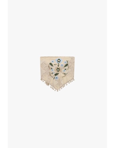 Bandana-top met bloemenborduursel en kwastjesdetails van Dixie