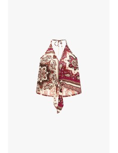Top à motif cachemire avec fermeture à nouer Dixie 2