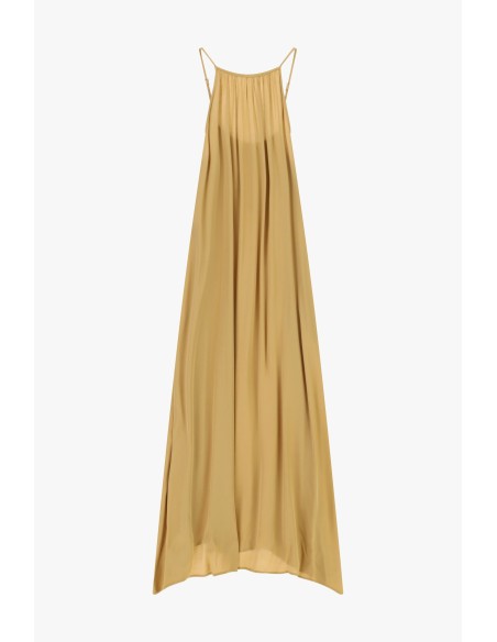 Robe longue et ample à fines bretelles avec drapé Dixie
