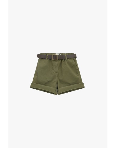 Short regular fit avec ceinture et revers Please