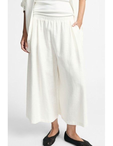 Pantalon palazzo ample à taille élastiquée Please