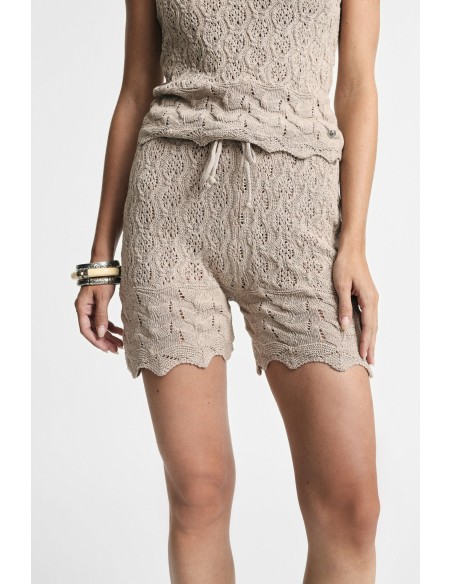 Short regular fit en maille avec cordon Please