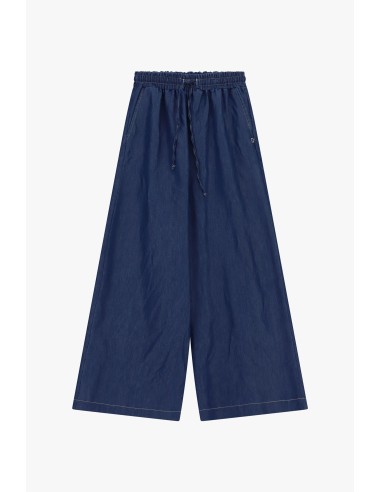 Pantalon palazzo à taille élastique avec cordon de serrage Please