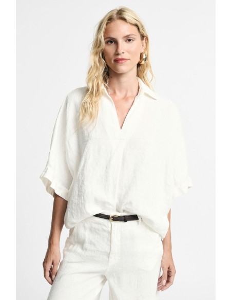 Blouse ample à manches courtes avec col classique s'il vous plaît