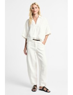 Pantalon palazzo taille haute à coupe cropped Please
