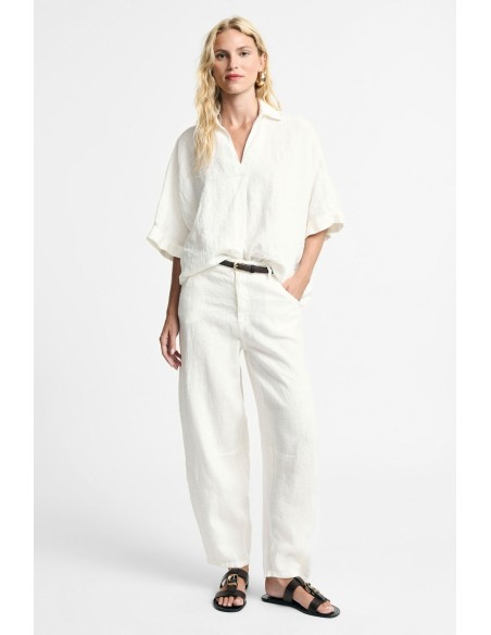 Pantalon palazzo taille haute à coupe cropped Please