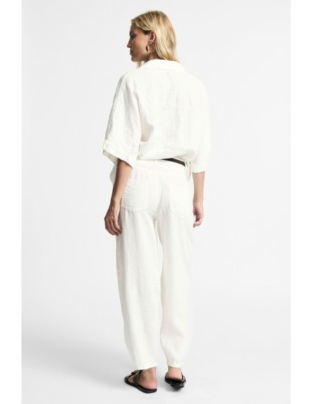Pantalon palazzo taille haute à coupe cropped Please