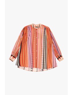 Chemise à rayures multicolores à manches longues Dixie
