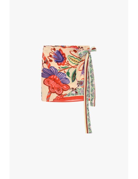 Jupe courte plissée à motif floral « Dixie »