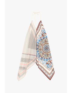 Top met sjaalkraag, paisleyprint en geometrische details van Dixie 2
