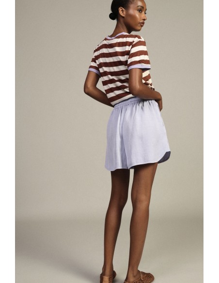 Dixie regular-fit shorts met afgeronde zoom en elastische taille