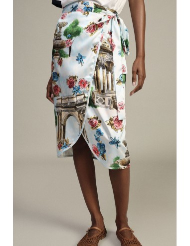 Jupe courte portefeuille à motif floral Dixie